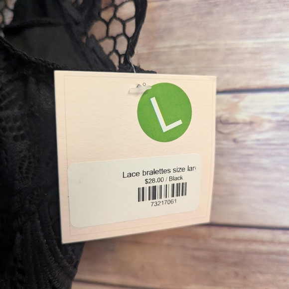 NWTs, Black Lace Women Top/ Bralette Sz M/L #B15 - Picture 4 of 4